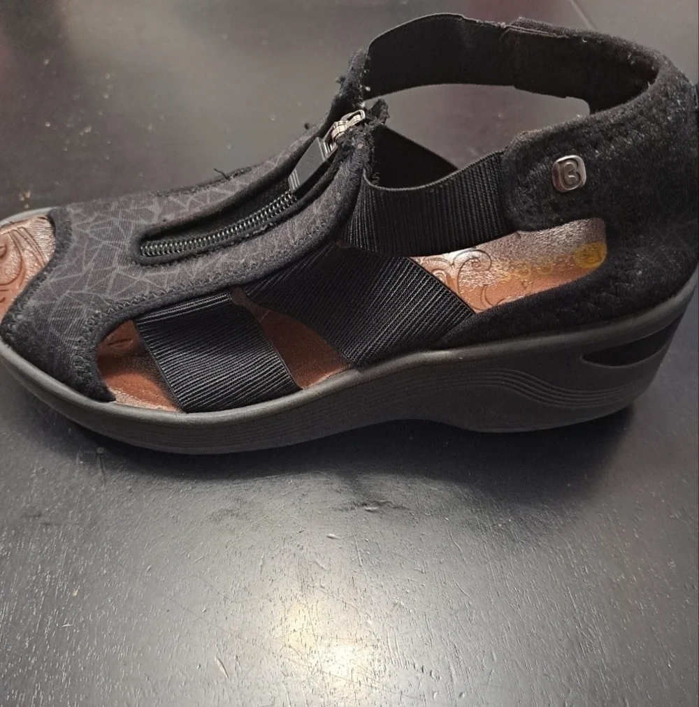 COPY - BZees Black Duet Wedge Sandal   Size 6M